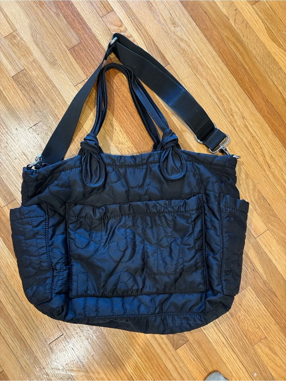 Marc by Marc Jacobs Black Quilted Tote with Knotted Straps